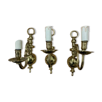 Brass wall lights