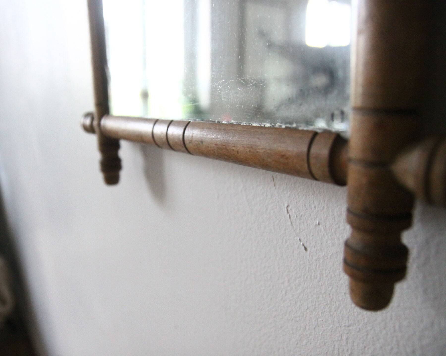 Miroir en bois effet bambou