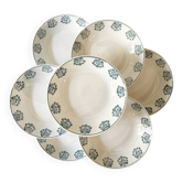 6 Sarreguemines soup plates, René model
