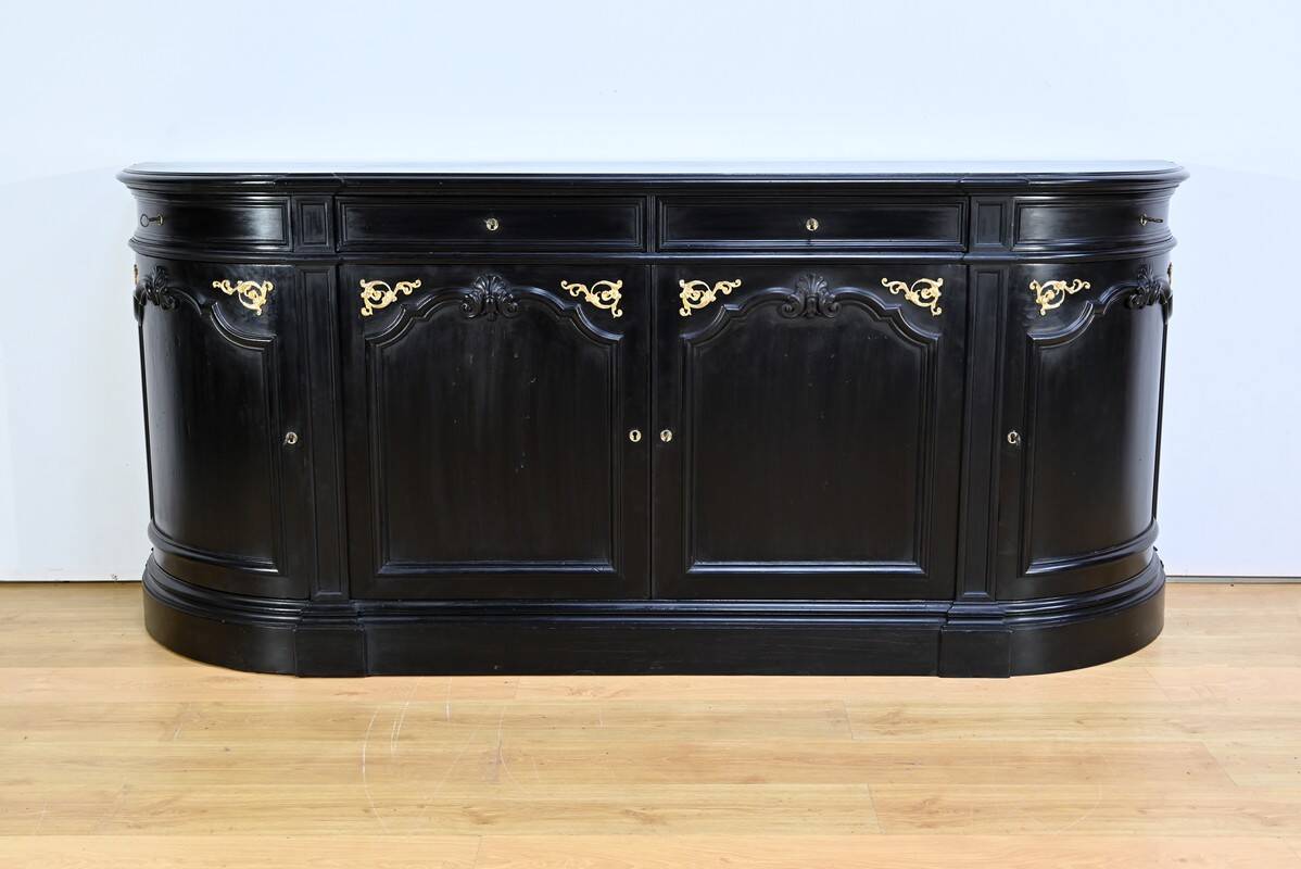 Sideboard of Blackened Oak Paneling, Regency style – Late 19th century