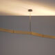 Postmodern hanging lamp in golden metal circa 1980