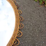 Extra large rattan mirror design Italy