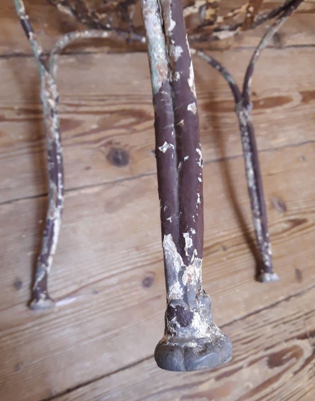 Xix° wrought iron garden armchair