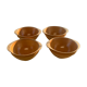 4 bowls in eared stoneware, vintage Gien France sandstone