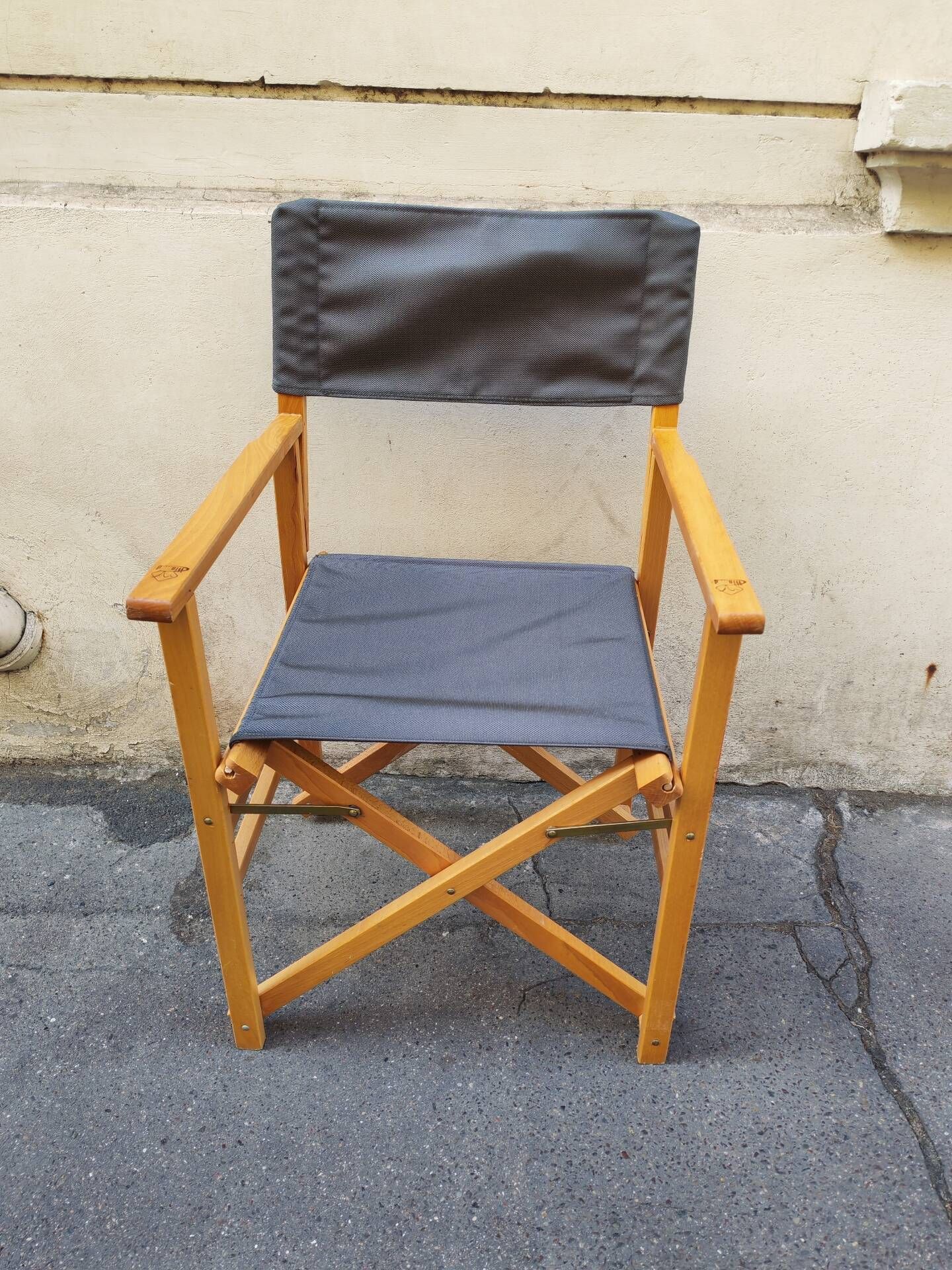 Fauteuil pliant style nautique, metteur en scène 