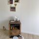 black Art Deco bedside table