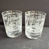 2 Verres à whisky – Cristal gravé