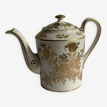 Golden porcelain teapot