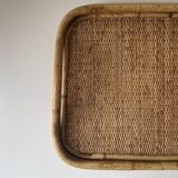 Rattan serving tray
