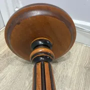 Carved wooden plant stand, turned pedestal, 1960s