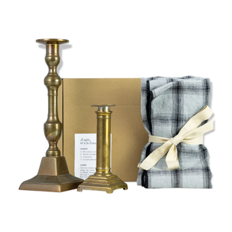 2 candle holders and 2 tea towels — All fire all flame #60