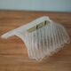 Fischer Leuchten vintage wall light, thick glass and brass wall sconce.