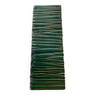 Minimalist block vase in Italian pottery from the mid-century by Bitossi, 1960s.