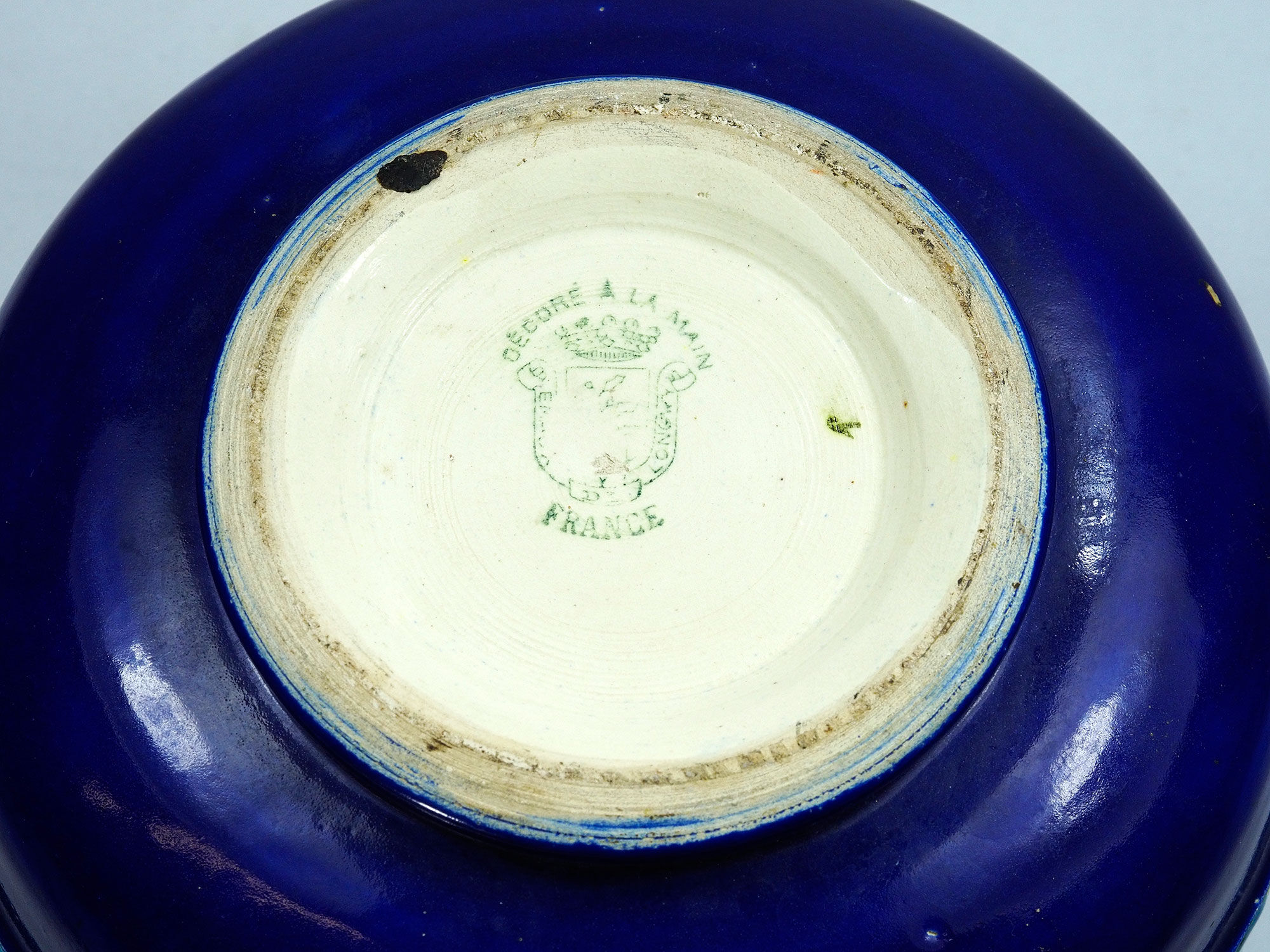 French Art Deco Longwy Faience Cachepot 1940s