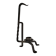 Brutalist candle holder design iron black patina 60s
