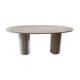 Oval dining table Calypso natural travertine, striated foot 200x100