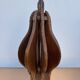 Brutalist teak wood lamp from the 1960s.