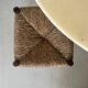 tabouret de table vintage en bois et osier, 1960