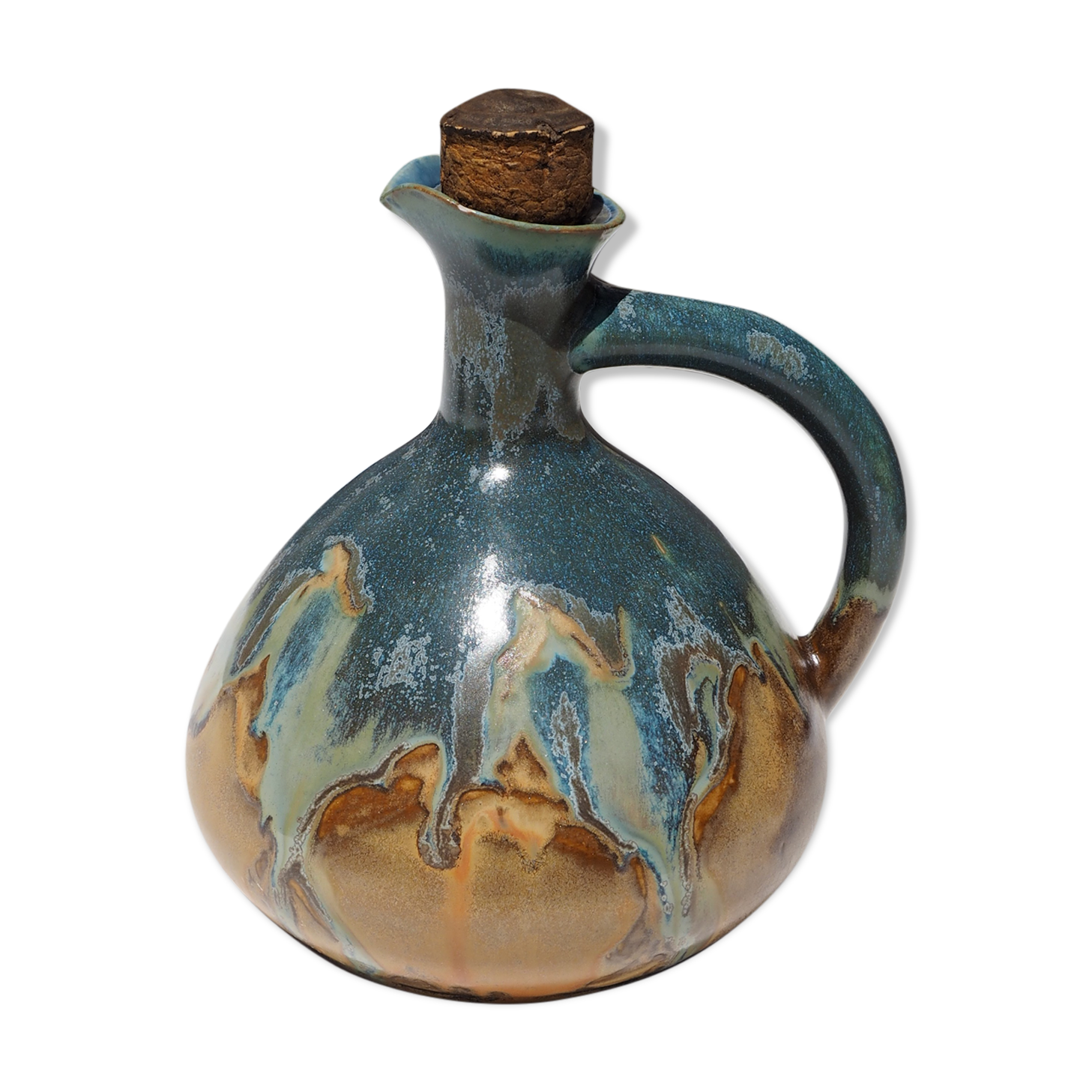 Navy blue sandstone liqueur jug