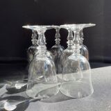 Baccarat – glasses size n°2 - art nouveau - blown plain crystal - service vence