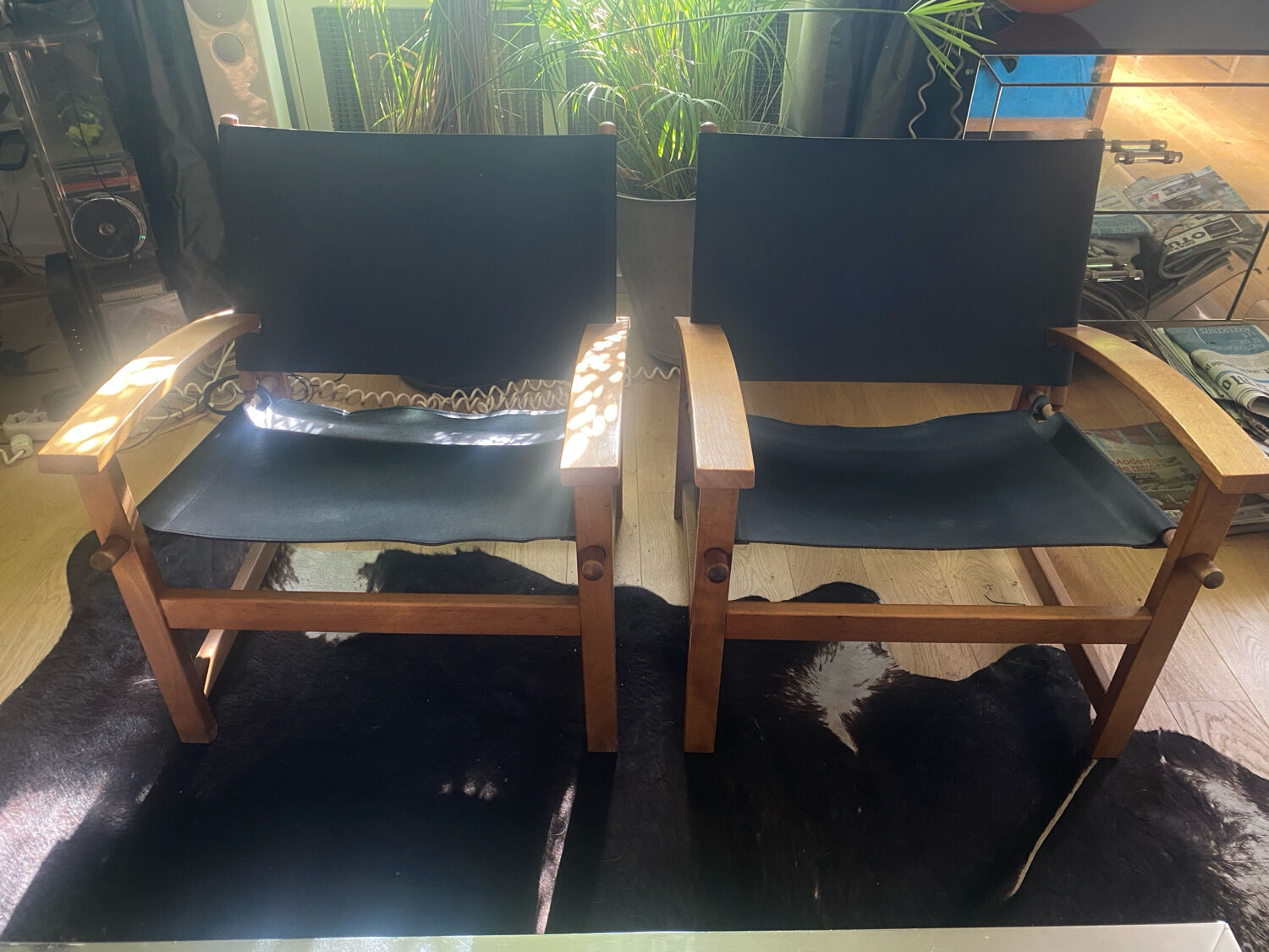 Paire de fauteuils « safari « vintage HYLLINGE MŌBLER