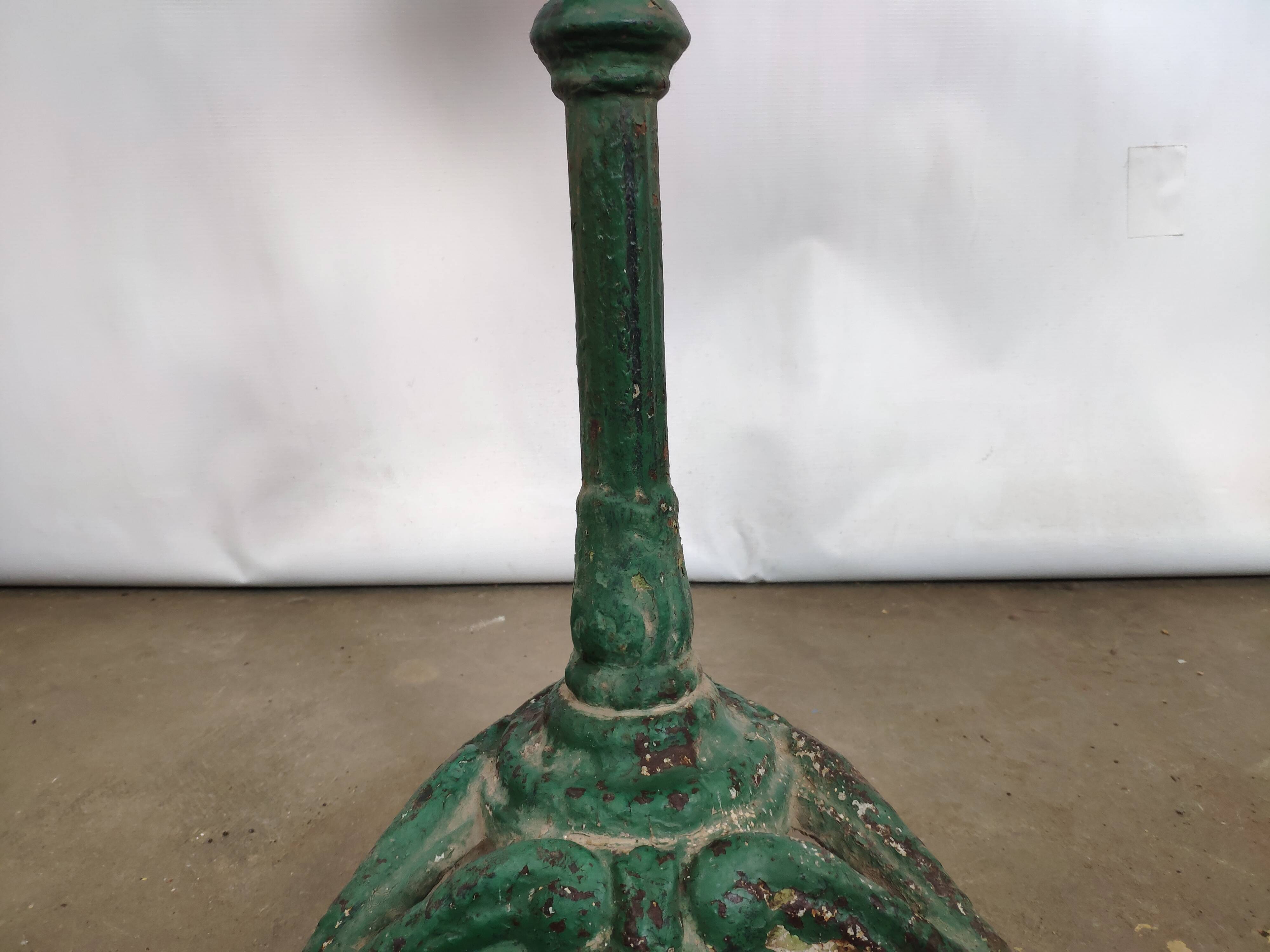 Marble marble and wrought iron vintage bistro table