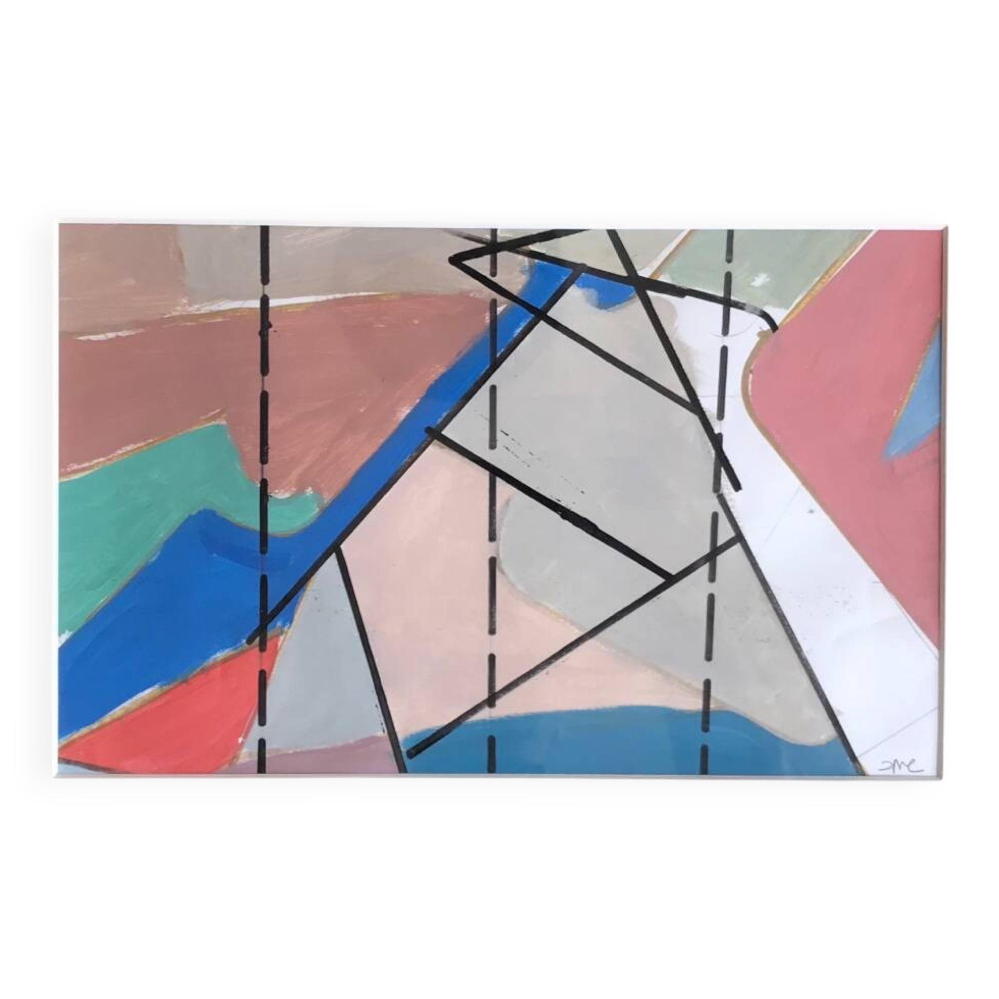 Composition around 1990. Gouache and ink by JM CACERES.
