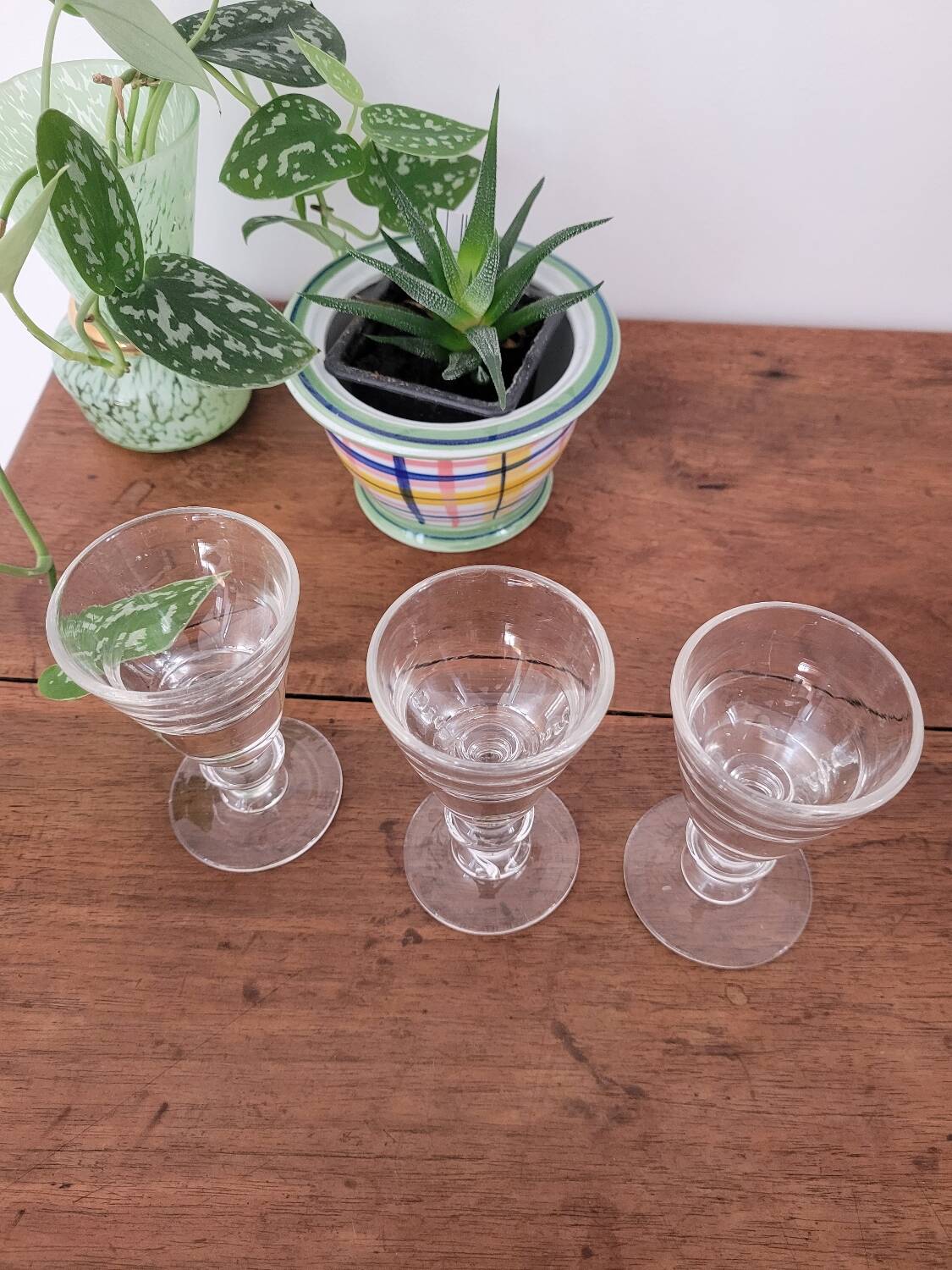 Lot de 3 verres à absinthe