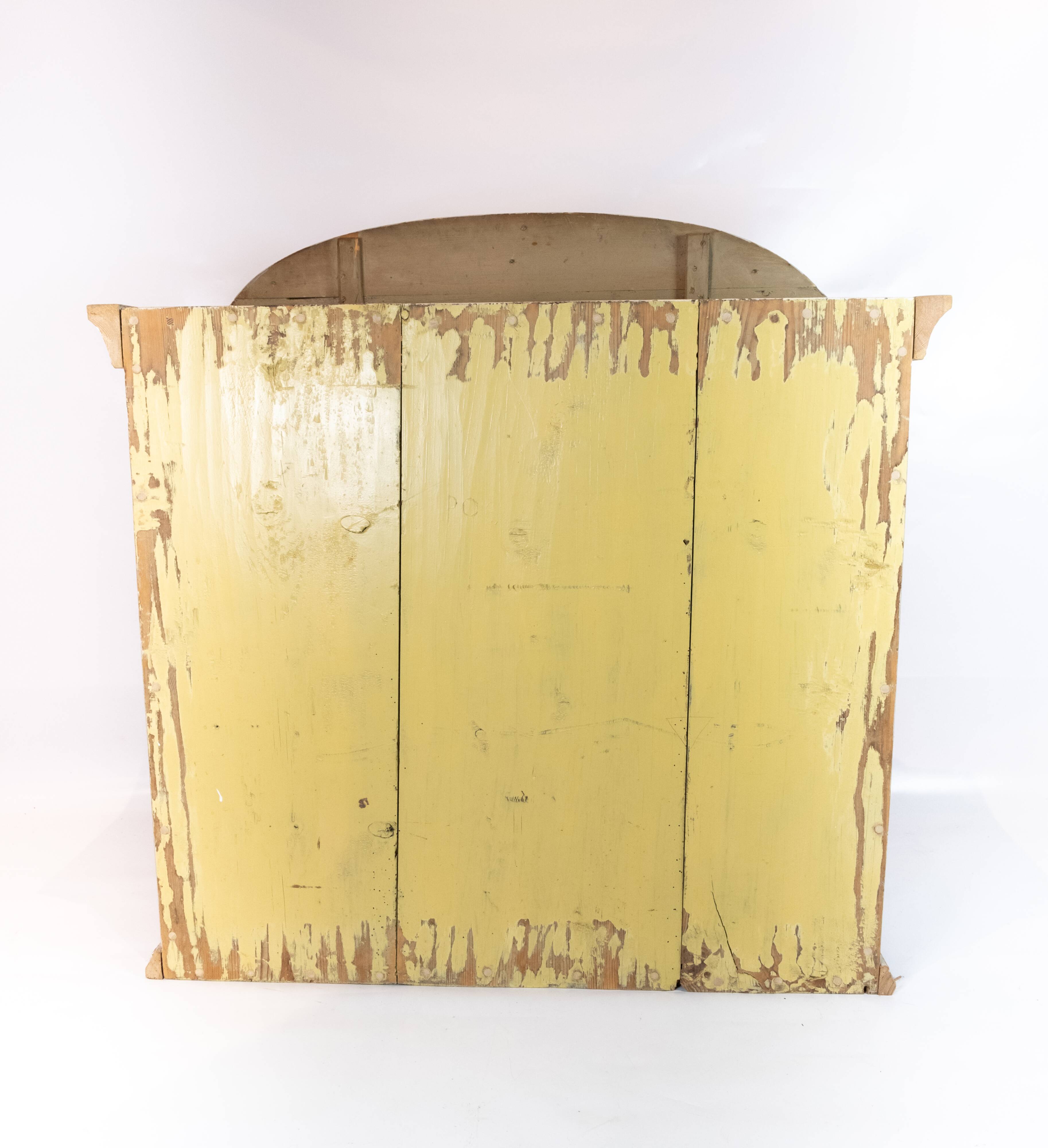 Grey painted hanging glass cabinet in gustavian style from around 1820