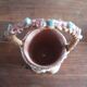 Cache pot kitch en forme de panier decore de coquillage