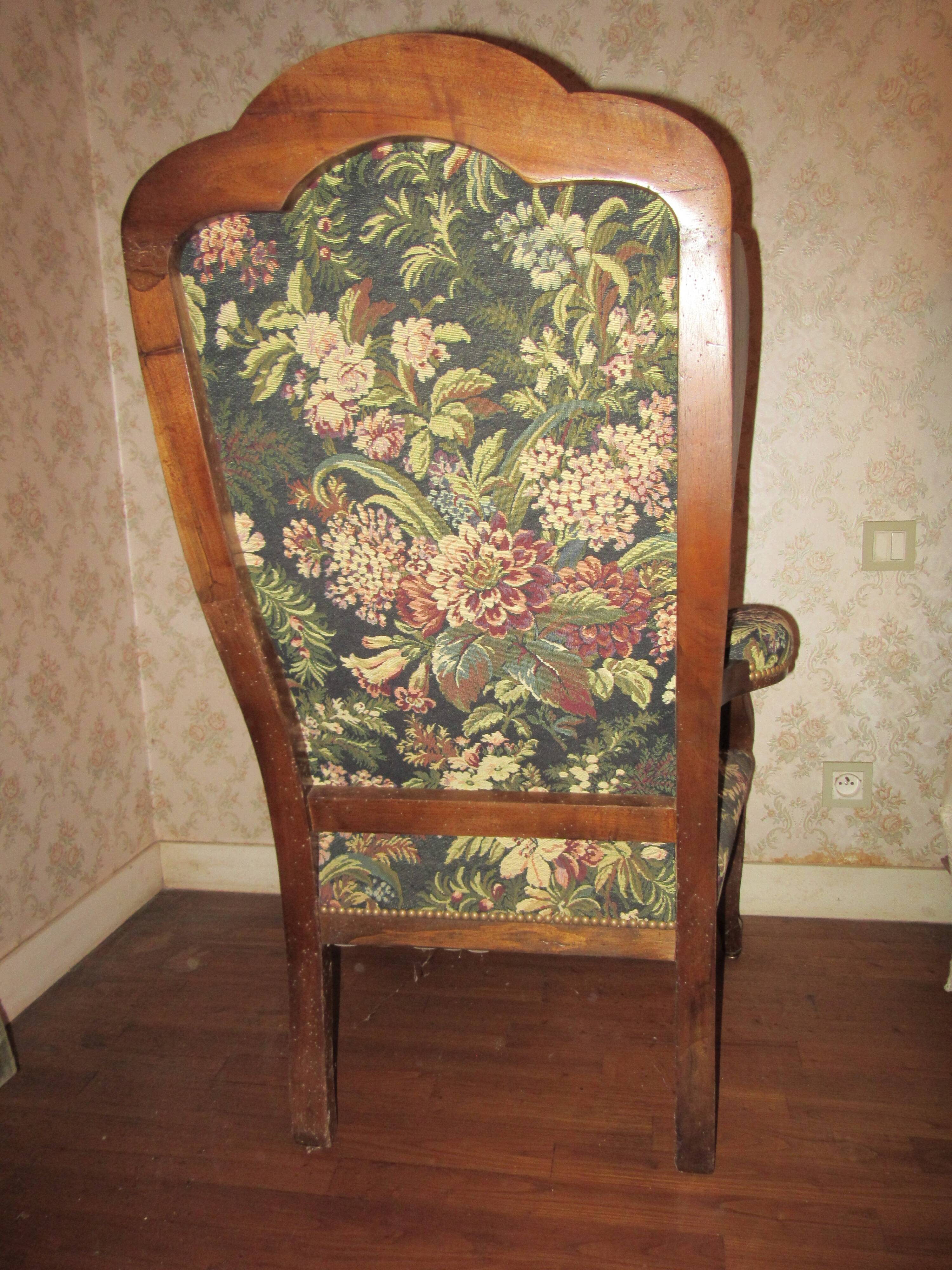 Two Voltaire armchairs