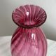 Twisted pink blown glass vase