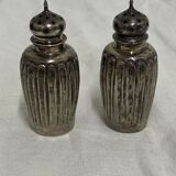 Pair of salt shakers sprinkler sprinkler solid silver period 18th century