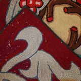 Tapis antique fait main Hooked américain 67cm x 135cm (1930s)