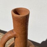 Pottery in terracotta jar in ancient ceramic signed ethnic