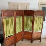 Vintage wooden fabric screen