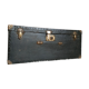 Old navy trunk, wooden chest and vintage leather