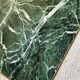 Table basse mid-century en marbre vert et laiton, 1960s
