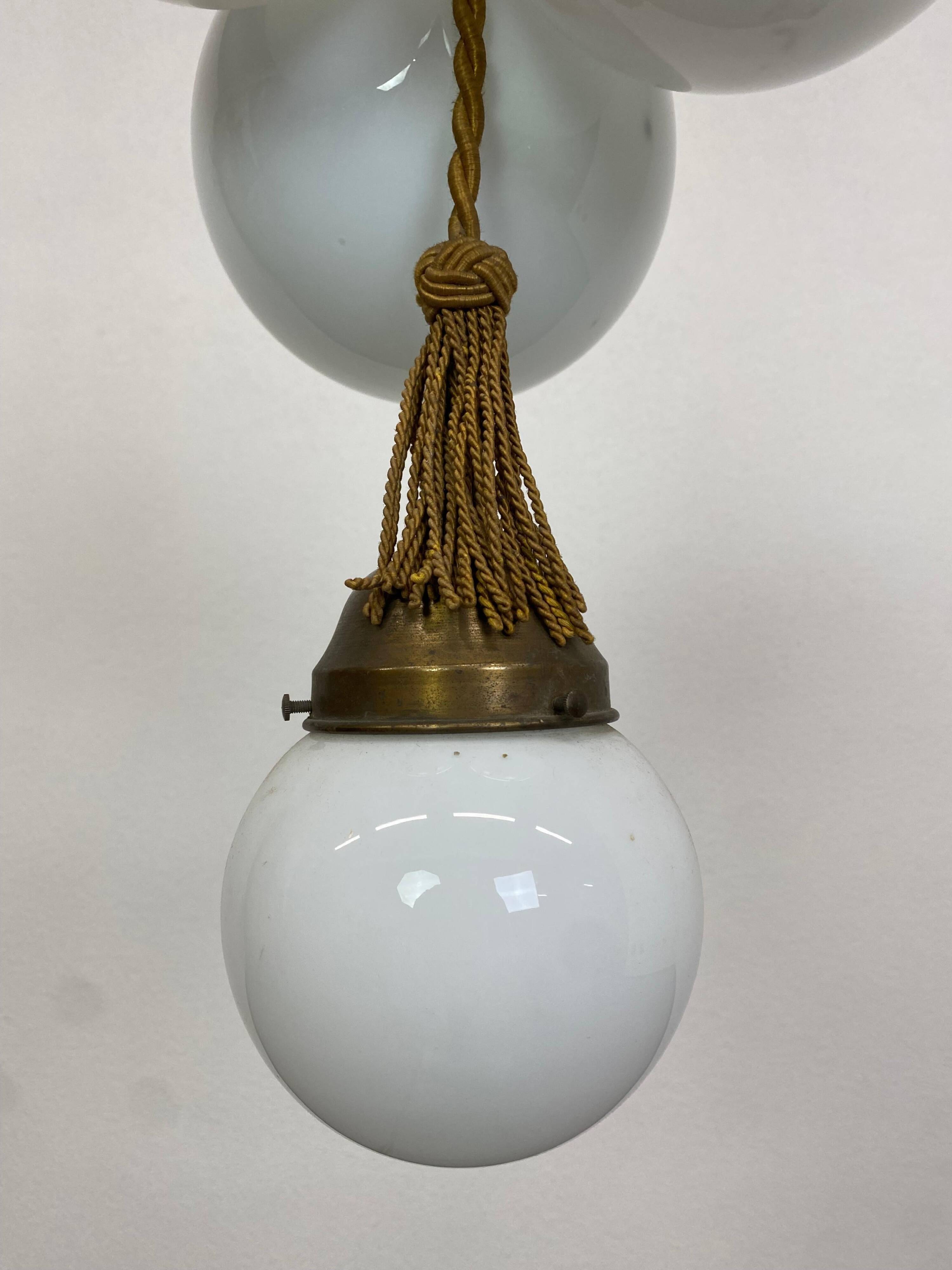 Lampe suspension art déco