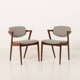 Kai Kristiansen chairs in roswood model 42, set of 8,Denmark 1960s