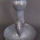 Vintage hand-held candle holder, ceramic, glazed terracotta, Saint Rome de Tarn X