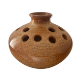 Vase pique-fleurs en grès signe Dehoux