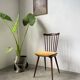Baumann “Minuet” chair with yellow seat