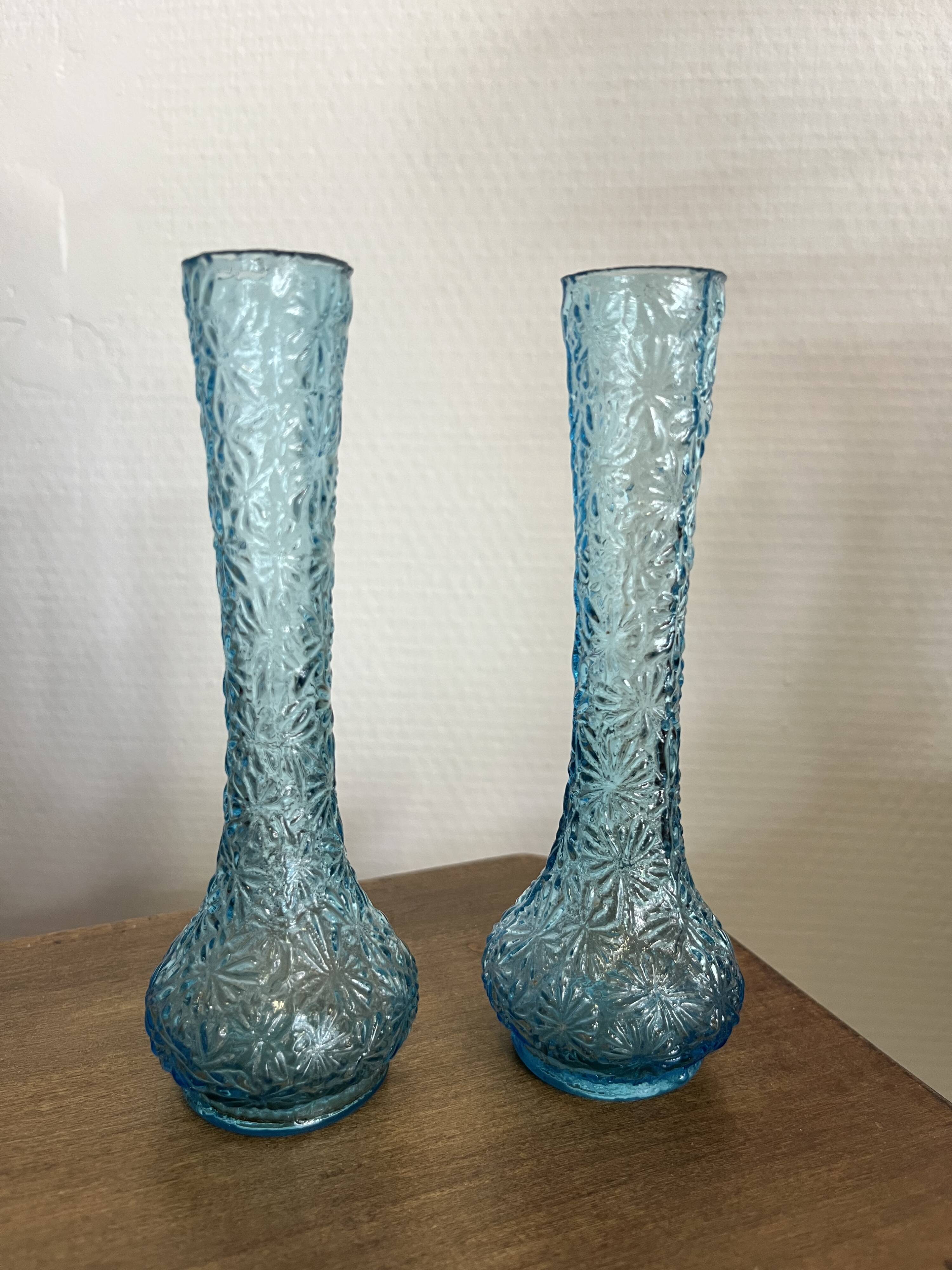 Paire petits vases bleu turquoise années 20/30