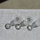 Set of 3 vintage stemmed glasses in clear glass H14 D10