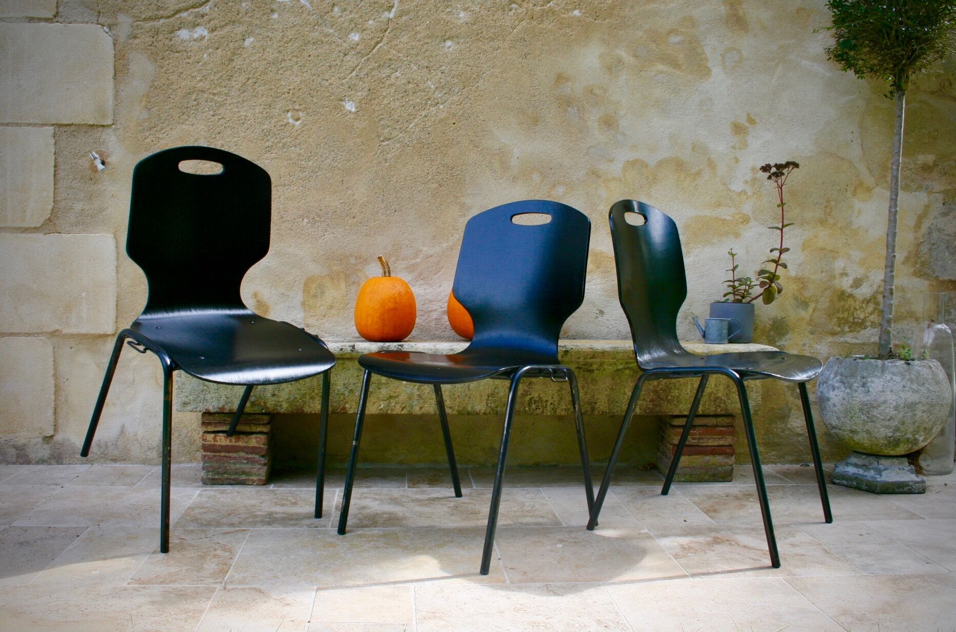 Pair of vintage german pagholz chairs from mid-XX