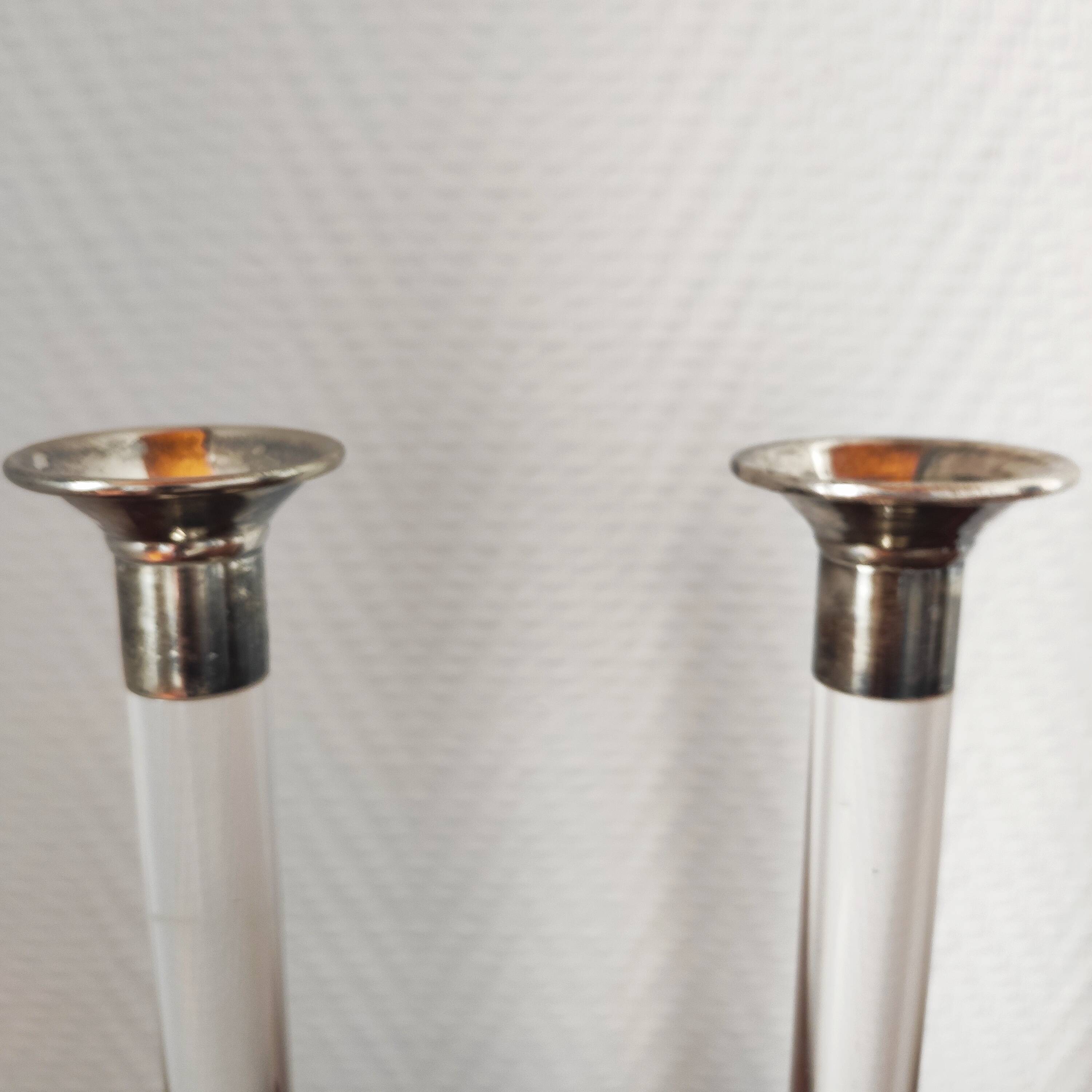 Vintage 70s candlestick pair