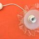 1930s Clear and Milk White Glass Ruffled Lampshade
