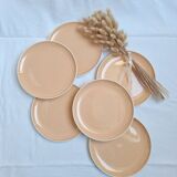 Villeroy & Boch peach-coloured dinner plates