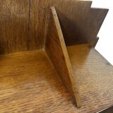 Art Deco wooden wall shelve rack in oak minimalist design
